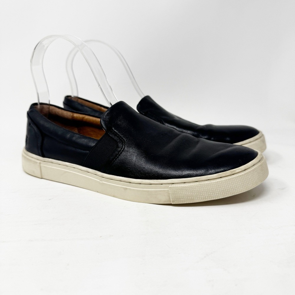Frye Ivy Loafer Sneaker Flats Shoes Women Size 8.5 Black‎ Leather Casual Slip On